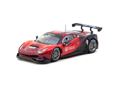 Tarmac Works x IXO Models 1/64 Ferrari 488 GT3 Macau GT Cup 2022 Harmony Racing #51 Red & Black - HOBBY64 - T64-072-22MGP51