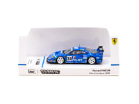 Tarmac Works X iXO Models 1/64 Ferrari F40 LM 24h of Le Mans 1995 #34 - HOBBY64 Blue