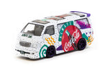Tarmac Works 1/64 Toyota Hiace Wagon Custom Coca-Cola Delivery Van - HOBBY64 White
