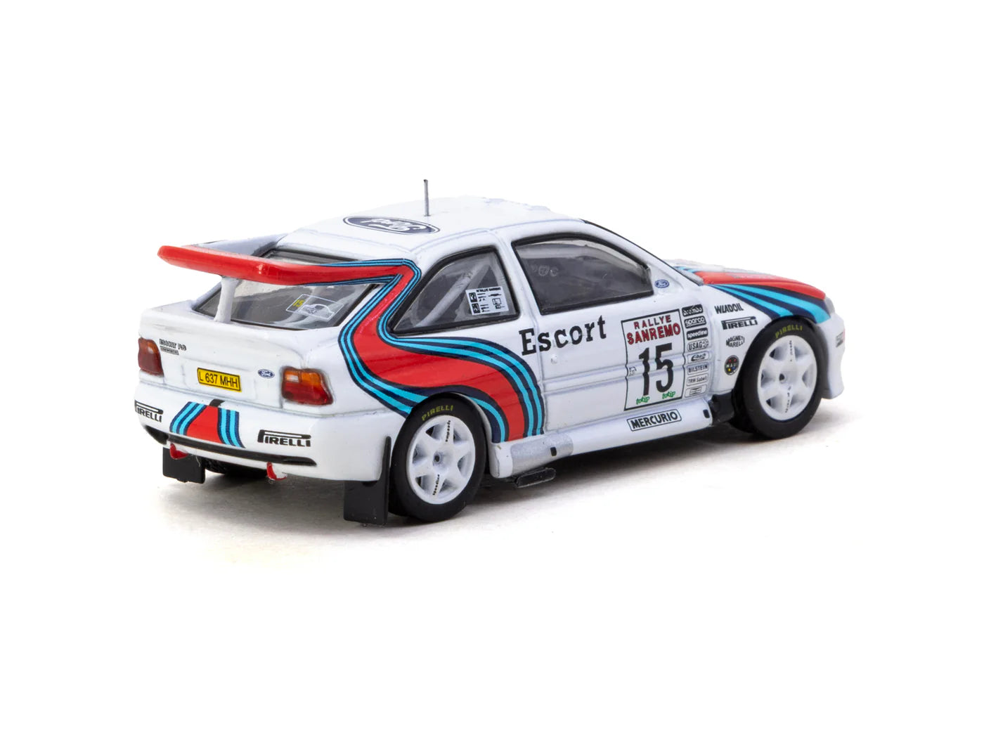 Tarmac Works 1/64 Ford Escort RS Cosworth WRC Rallye Sanremo 1994 #15 - HOBBY64 - T64-081-94RS15