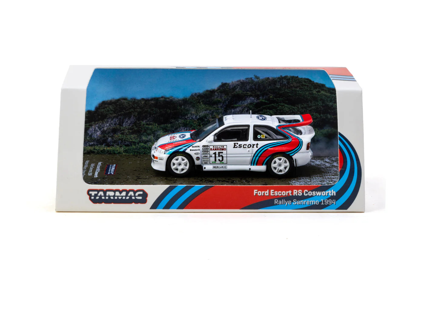 Tarmac Works 1/64 Ford Escort RS Cosworth WRC Rallye Sanremo 1994 #15 - HOBBY64 - T64-081-94RS15