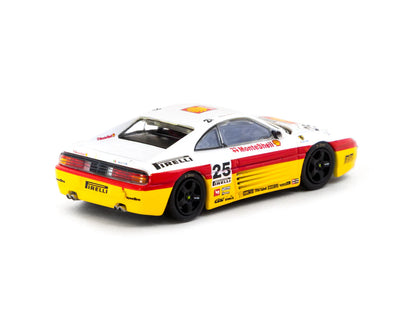 Tarmac Works X iXO Models 1/64 Ferrari 348 Challenge Italian GT 1994 n25 - HOBBY64 Yellow & White - T64-082-94IGT25