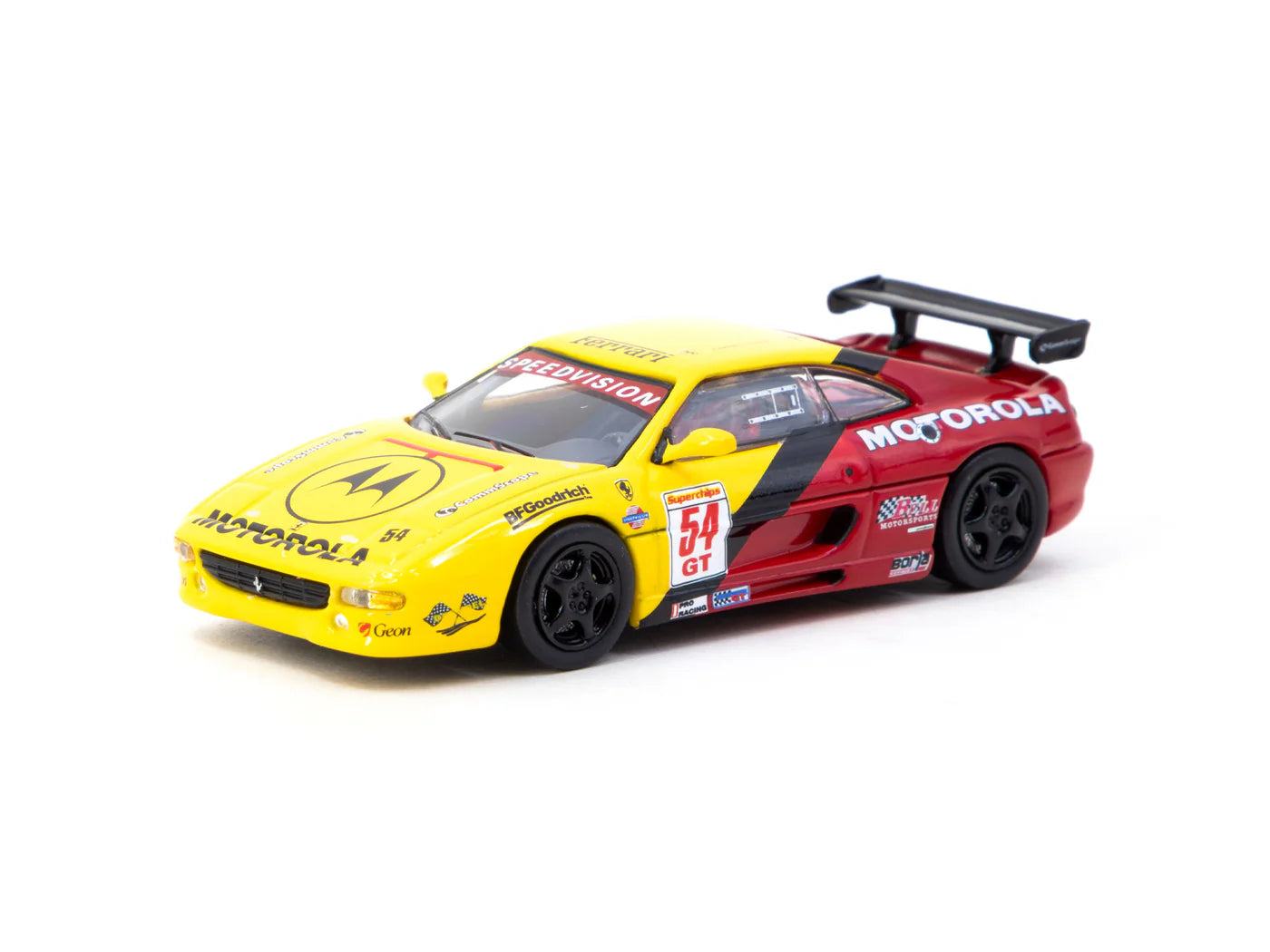 Tarmac Works x IXO Models 1/64 Ferrari F355 Challenge World Challenge Series 2000 #54 - HOBBY64 Red & Yellow - T64-083-00WCS54 - Damaged Box