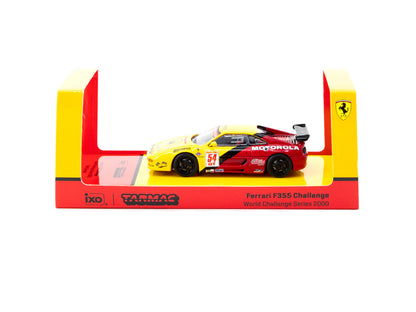 Tarmac Works x IXO Models 1/64 Ferrari F355 Challenge World Challenge Series 2000 #54 - HOBBY64 Red & Yellow - T64-083-00WCS54 - Damaged Box