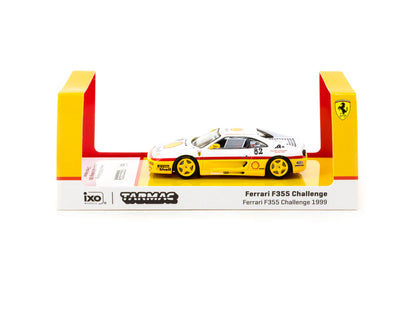 Tarmac Works X iXO Models 1/64 Ferrari F355 Challenge Ferrari F355 Challenge 1999 #82 - HOBBY64 White & Yellow - T64-083-99CHA82