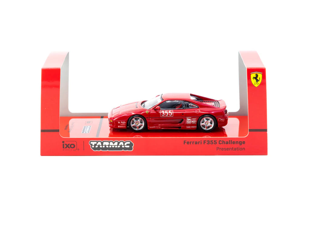 Tarmac Works x iXO Models 1/64 Ferrari F355 Challenge Presentation - HOBBY64 Red - T64-083-PRE