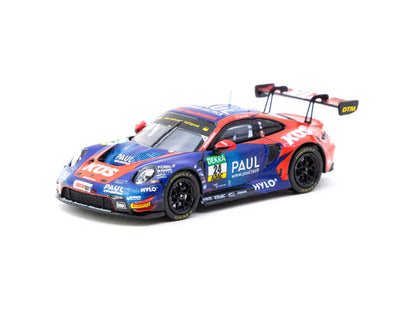 Tarmac Works x IXO Models 1/64 Porsche 911 GT3 R DTM 2023 Ayhancan Guven Blue & Red - Hobby64 - T64-084-23DTM24