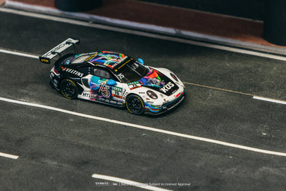 Tarmac Works 1/64 Porsche 911 GT3 R DTM 2023 #75 - HOBBY64 White & Black