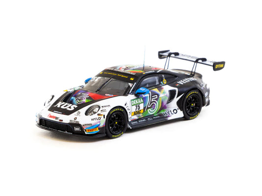 Tarmac Works 1/64 Porsche 911 GT3 R DTM 2023 #75 - HOBBY64 White & Black
