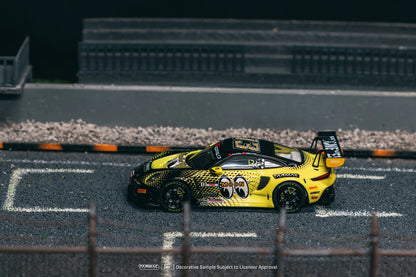 Tarmac Works x iXO Models 1/64 Porsche 911 GT3 R GT World Challenge Asia 2025 Phantom Global Racing #13 with Tarmac Cards HOBBY64 Yellow & Black - T64-084-25FUJ13