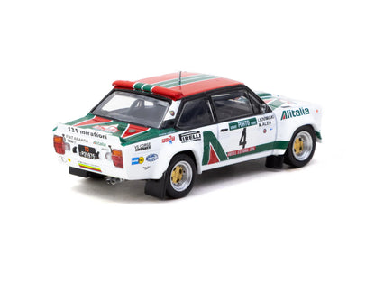 Tarmac Works 1/64 FIAT 131 ABARTH Rally Rallye de Portugal - Vinho do Porto 1978 Winner #04 White & Green - HOBBY64 - T64-094-78RP04