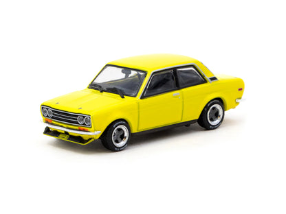 Tarmac Works 1/64 BRE Datsun 510 Brock Buster Peter Brock – USA Special Edition Yellow ROAD64 - T64R-052-BB