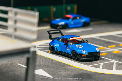 Tarmac Works 1/64 RWB 993 Tarmac Works 10th Anniversary - HOBBY64 Blue - T64-TL017-10TH