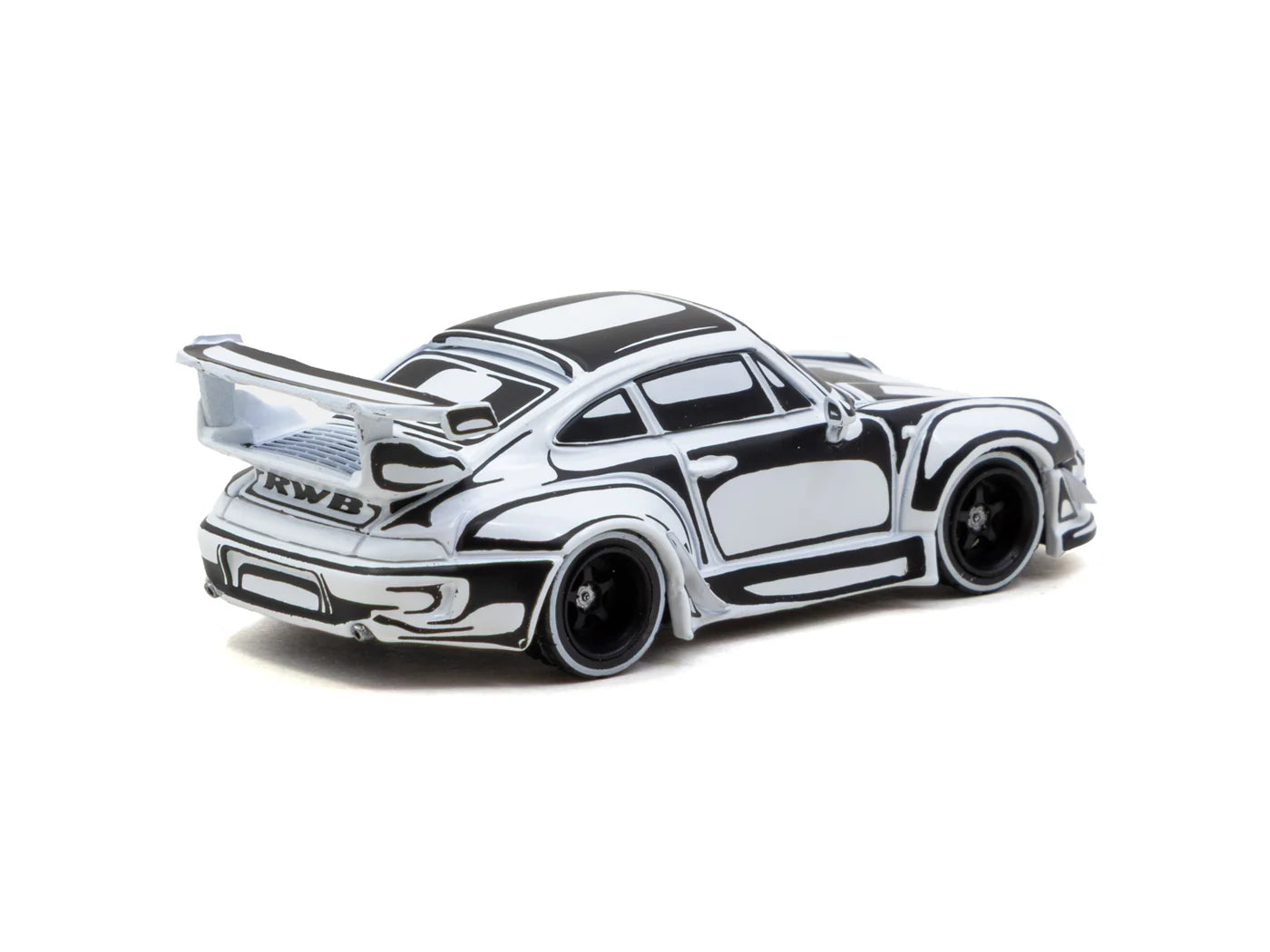 Tarmac Works 1/64 RWB 993 Designed by Joshua Vides - HOBBY64 White & Black - T64-TL017-JV