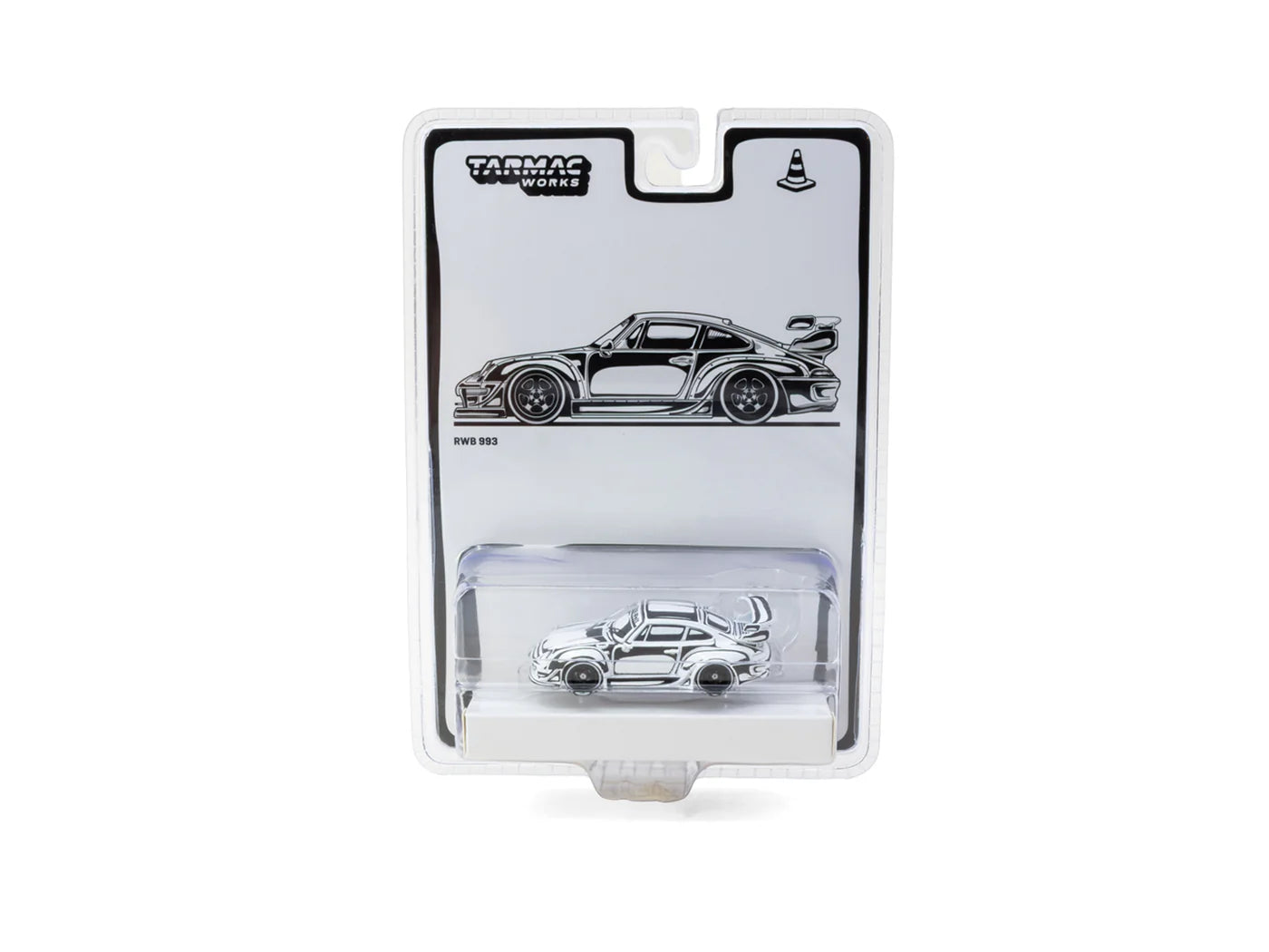 Tarmac Works 1/64 RWB 993 Designed by Joshua Vides - HOBBY64 White & Black - T64-TL017-JV