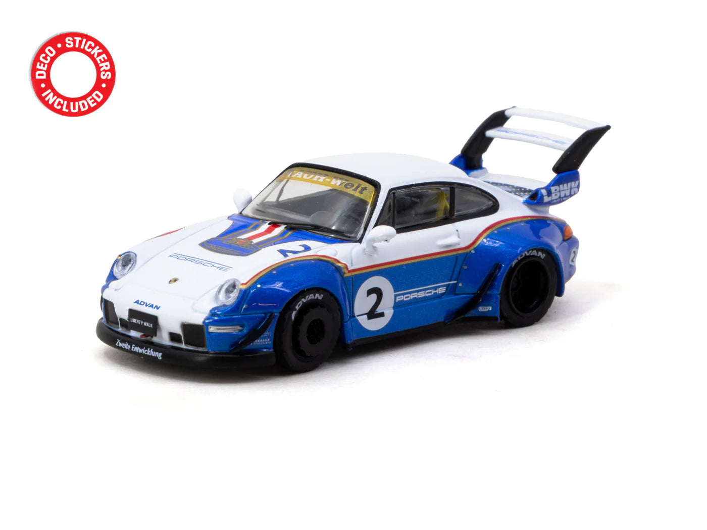Tarmac Works 1/64 RWB 993 Liberty Walk with Container Packaging White & Blue - HOBBY64 - T64-TL017-LBWK2