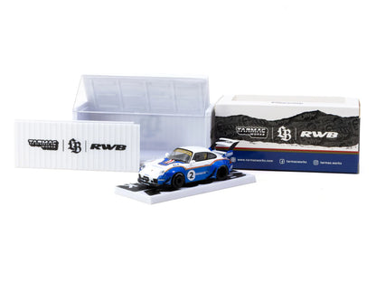 Tarmac Works 1/64 RWB 993 Liberty Walk with Container Packaging White & Blue - HOBBY64 - T64-TL017-LBWK2