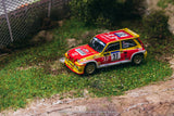 Tarmac Works 1/64  Renault 5 MAXI Turbo Tour de Corse - Rallye de France 1985 #27- HOBBY64 Yellow & Red