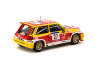 Tarmac Works 1/64  Renault 5 MAXI Turbo Tour de Corse - Rallye de France 1985 #27- HOBBY64 Yellow & Red