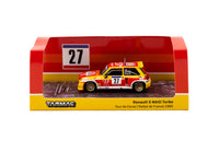 Tarmac Works 1/64  Renault 5 MAXI Turbo Tour de Corse - Rallye de France 1985 #27- HOBBY64 Yellow & Red