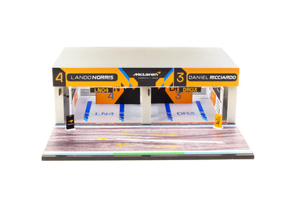 Tarmac Works 1/64  Pit Garage Diorama McLaren Formula 1 Team - PARTS64