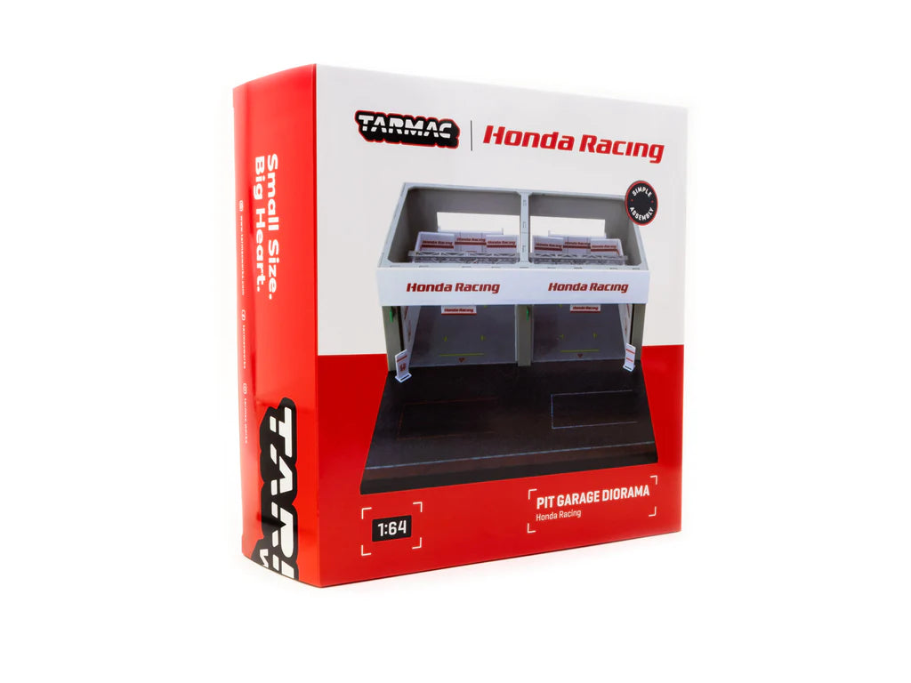 Tarmac Works 1/64 Accessories Pit Garage Diorama - Honda Racing - PARTS64