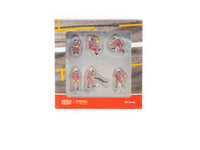 Tarmac Works x American Diorama 1/64 Figures Set - Pit Crew Red - COLLAB64