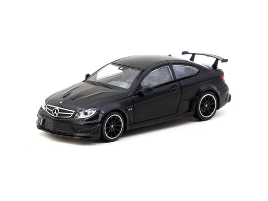 Tarmac Works 1/64 Mercedes-Benz C 63 AMG Coupé Black Series Matte Black - GLOBAL64