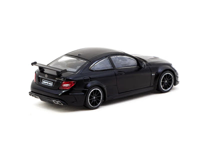 Tarmac Works 1/64 Mercedes-Benz C 63 AMG Coupé Black Series Matte Black - GLOBAL64