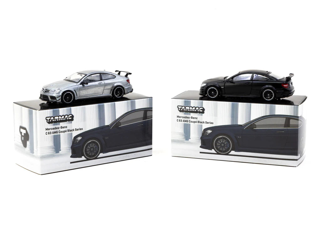 Tarmac Works 1/64 Mercedes-Benz C 63 AMG Coupé Black Series Matte Black - GLOBAL64 - T64G-009-MB