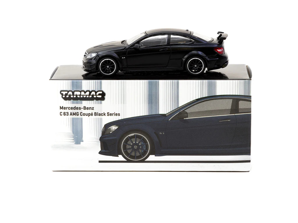 Tarmac Works 1/64 Mercedes-Benz C 63 AMG Coupé Black Series Matte Black - GLOBAL64