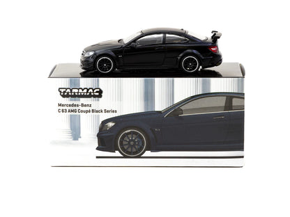Tarmac Works 1/64 Mercedes-Benz C 63 AMG Coupé Black Series Matte Black - GLOBAL64