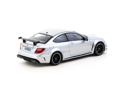 Tarmac Works 1/64 Mercedes-Benz C 63 AMG Coupé Black Series Silver Metallic - GLOBAL64 - T64G-009-SL