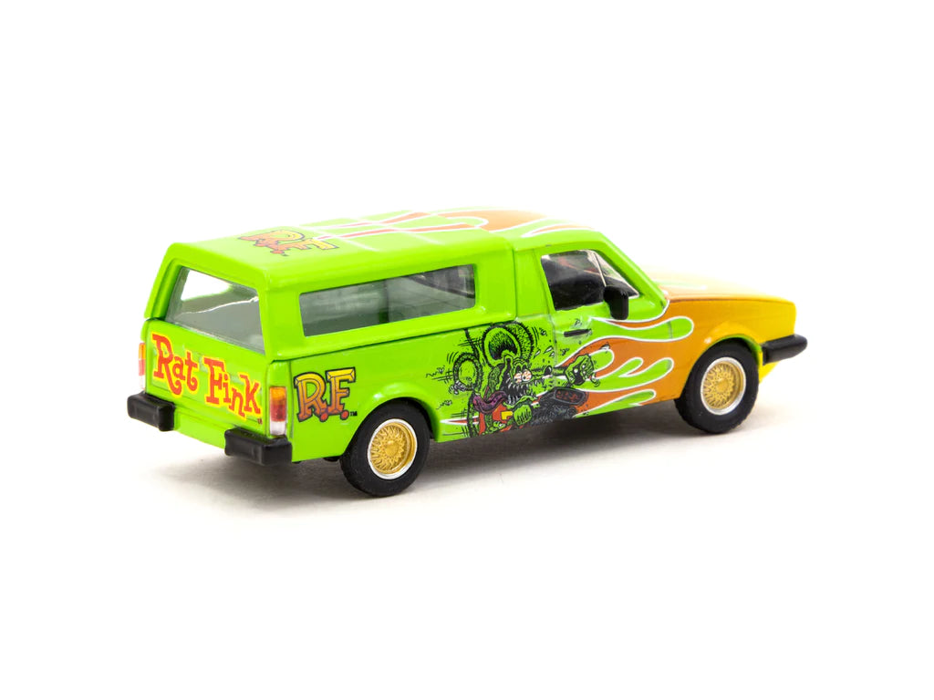 Schuco x Tarmac Works 1/64 Volkswagen Caddy - Rat Fink - COLLAB64 Green