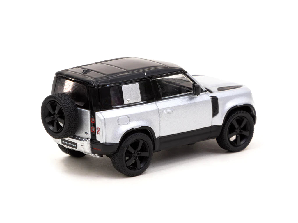 Tarmac Works 1/64 Land Rover Defender 90 Silver Metallic - GLOBAL64