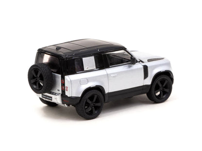Tarmac Works 1/64 Land Rover Defender 90 Silver Metallic - GLOBAL64
