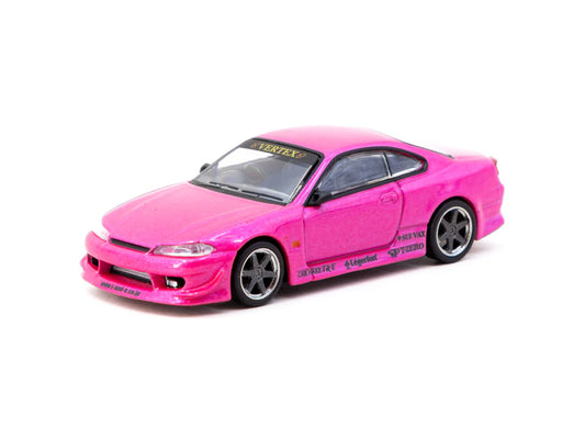 Tarmac Works 1/64 VERTEX Nissan Silvia S15 Pink Metallic - GLOBAL64