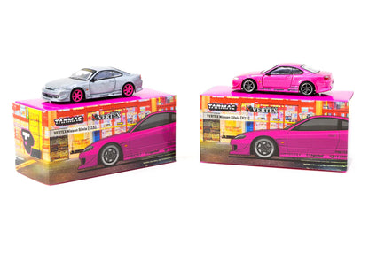 Tarmac Works 1/64 VERTEX Nissan Silvia S15 Pink Metallic - GLOBAL64 - T64G-023-PI