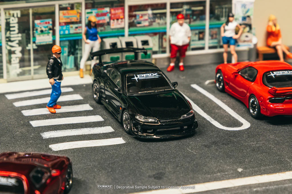 Tarmac Works 1/64 Vertex Nissan Silvia S15 TONNDERU - GLOBAL64 Black