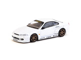 Tarmac Works 1/64 Mijo Exclusives VERTEX Nissan Silvia S15 White Metallic - GLOBAL64