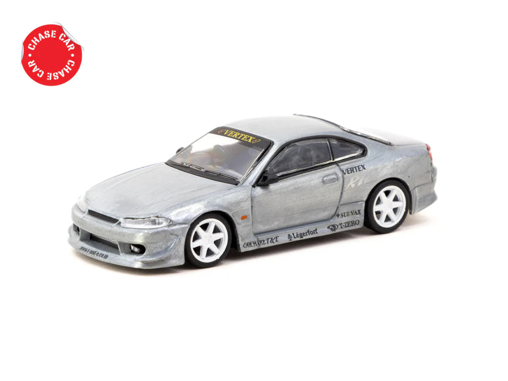 Tarmac Works 1/64  VERTEX Nissan Silvia S15 White Metallic - Lamley Special Edition - GLOBAL64 - T64G-023-WH