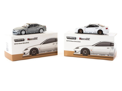 Tarmac Works 1/64  VERTEX Nissan Silvia S15 White Metallic - Lamley Special Edition - GLOBAL64 - T64G-023-WH