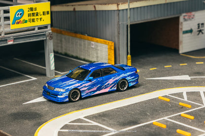 Tarmac Works 1/64 VERTEX Toyota Mark II JZX100 Blue Metallic - GLOBAL64 - T64G-024-BL