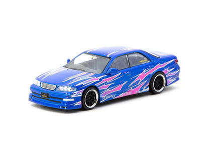 Tarmac Works 1/64 VERTEX Toyota Mark II JZX100 Blue Metallic - GLOBAL64 - T64G-024-BL