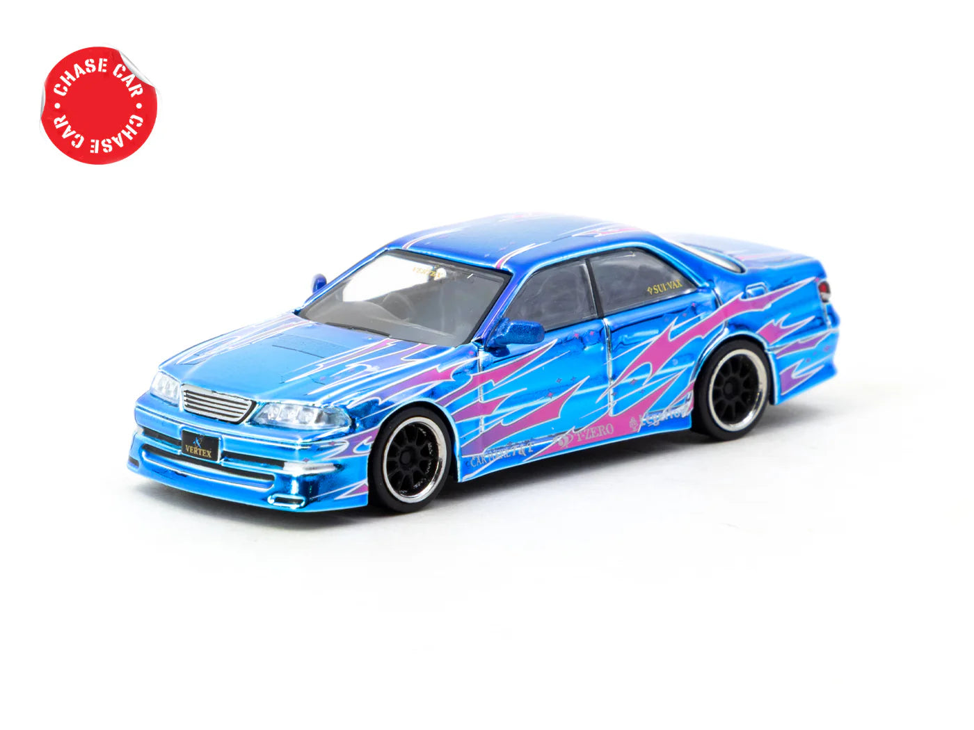 Tarmac Works 1/64 VERTEX Toyota Mark II JZX100 Blue Metallic - GLOBAL64 - T64G-024-BL