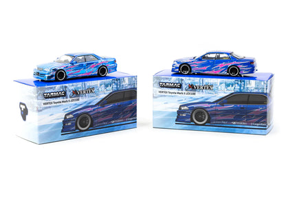 Tarmac Works 1/64 VERTEX Toyota Mark II JZX100 Blue Metallic - GLOBAL64 - T64G-024-BL