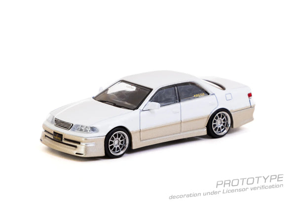 Tarmac Works 1/64 Vertex Toyota Mark II JZX100 White Metallic