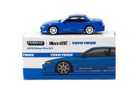 Tarmac Works 1/64 VERTEX Nissan Silvia S13 Blue Metallic TOYO TIRES - GLOBAL64