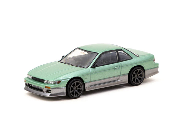 Tarmac Works 1/64  VERTEX Nissan Silvia S13 Green/Grey - GLOBAL64