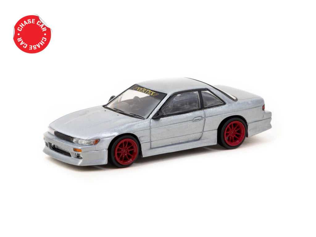 Tarmac Works 1/64 VERTEX Nissan Silvia S13 Red Metallic - GLOBAL64 - T64G-025-RE
